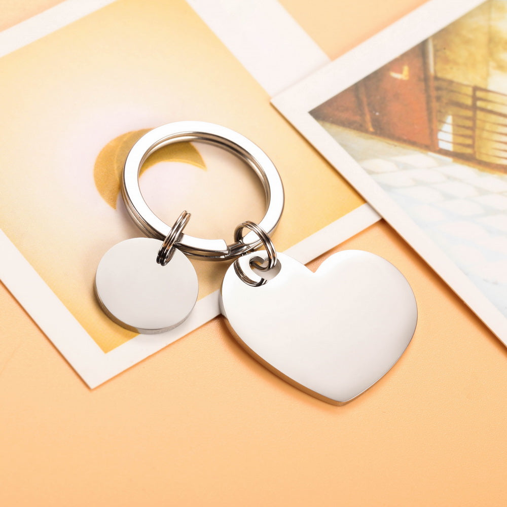 Personalized Photo Calendar Heart Keychain Gift For Couple-JUUR Personalized Jewelry