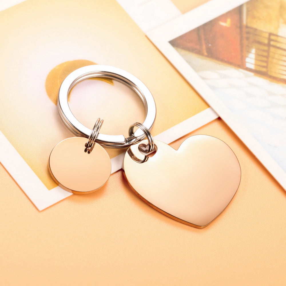 Personalized Photo Calendar Heart Keychain Gift For Couple-JUUR Personalized Jewelry