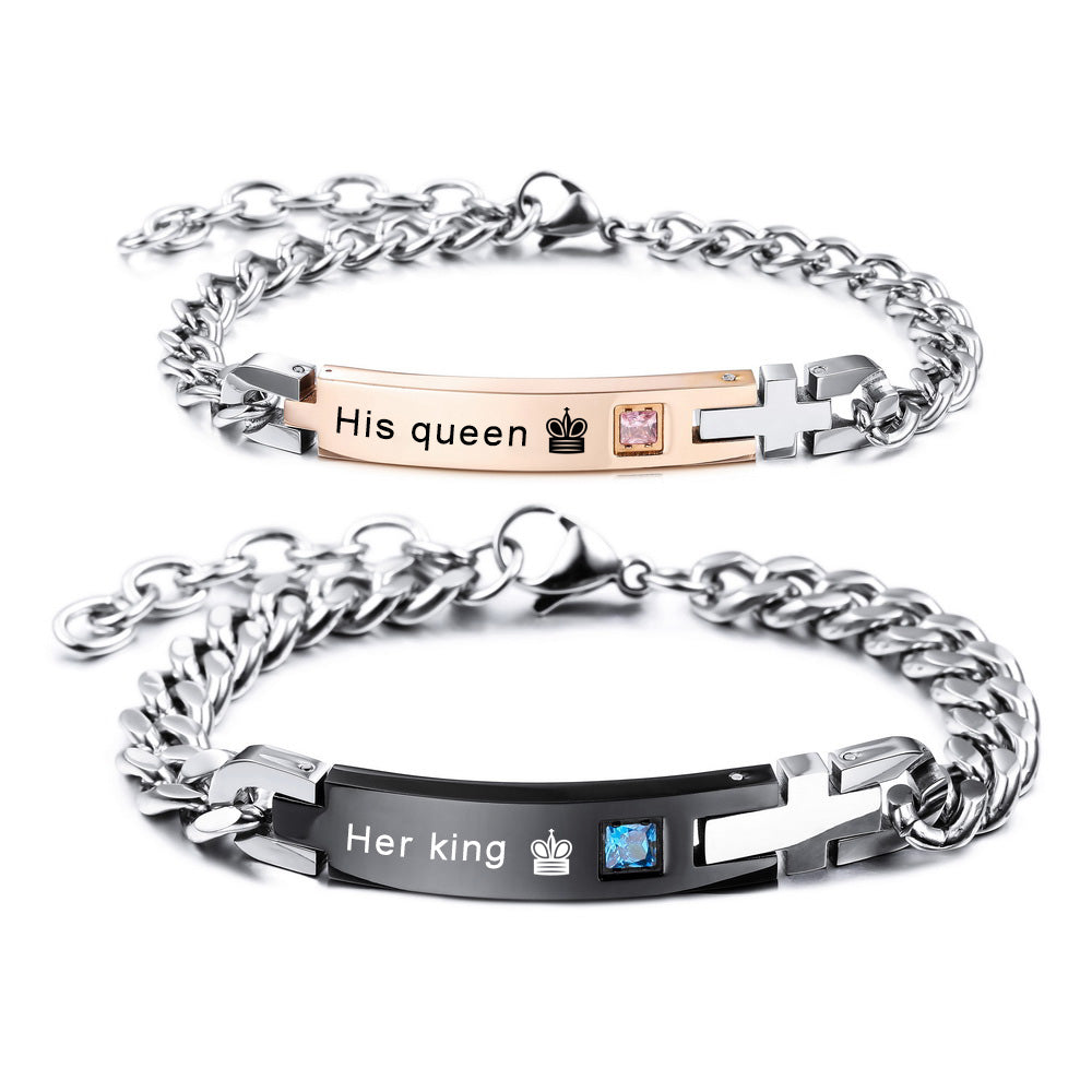 Personalized Bracelet Nameplate Date Engraved ID Matching Bracelets-JUUR Personalized Jewelry