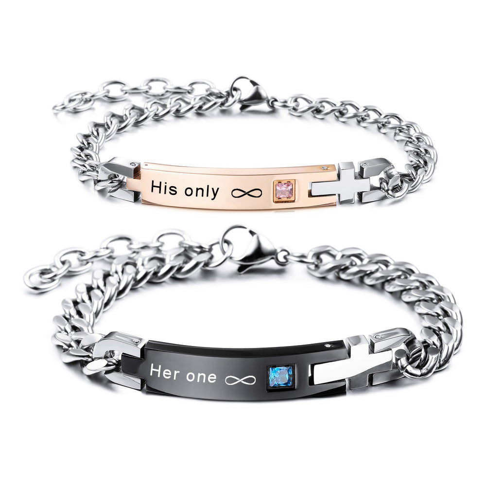 Personalized Bracelet Nameplate Date Engraved ID Matching Bracelets-JUUR Personalized Jewelry