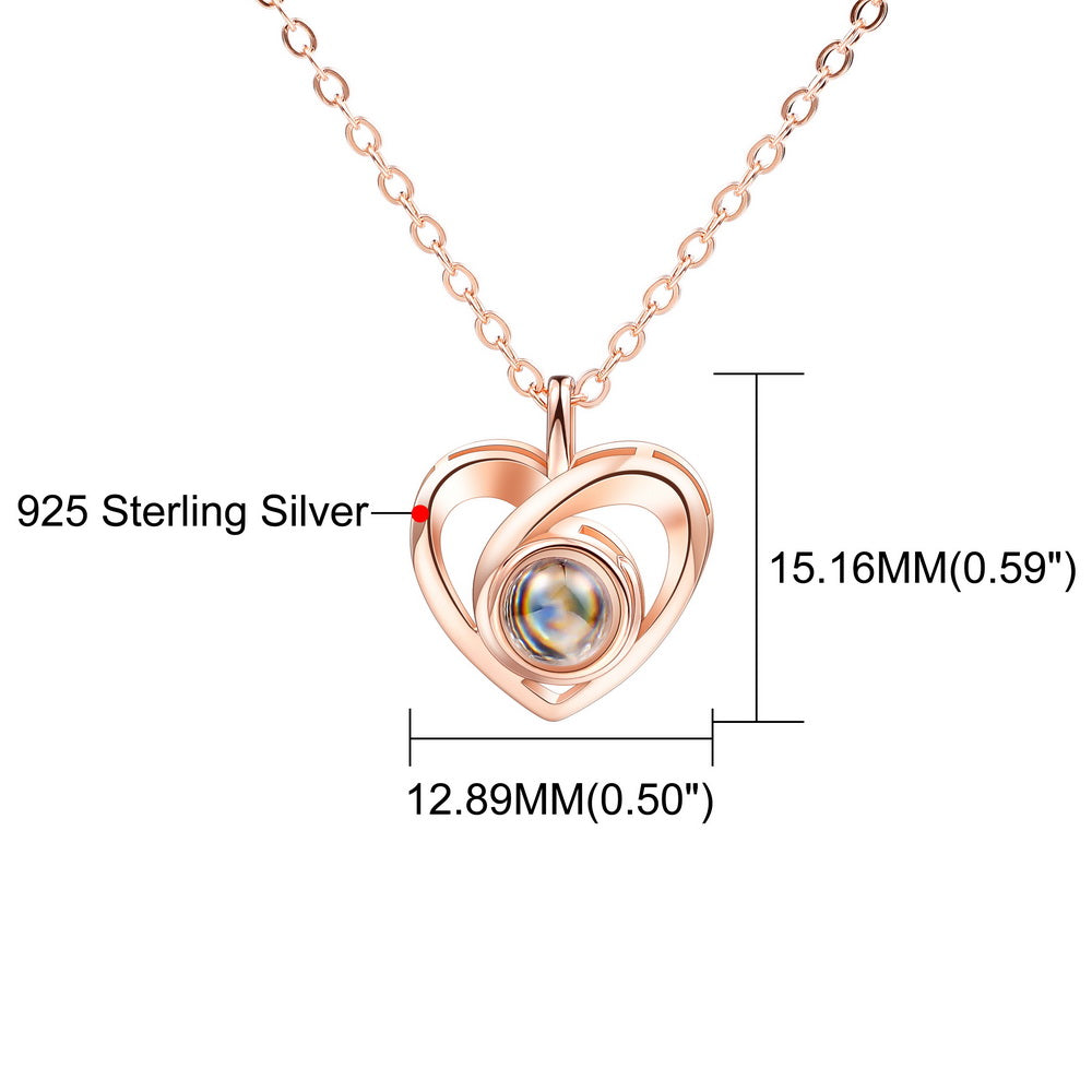 HANRU 925 Sterling Silver Locket Necklace That Holds 1-2 Pictures