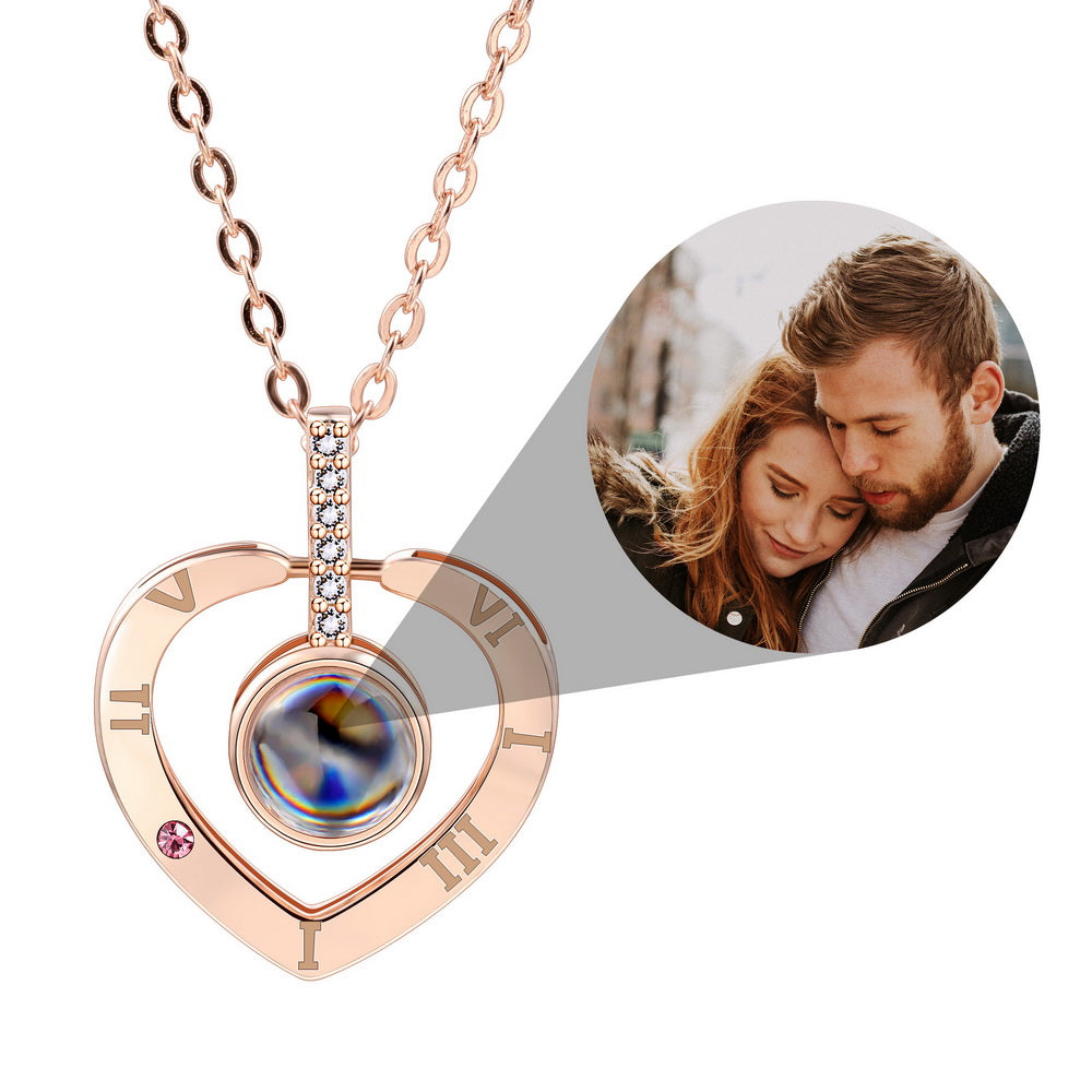 Projection Necklace Personalized with Hidden Photo in 925 Sterling Silver-JUUR Personalized Jewelry