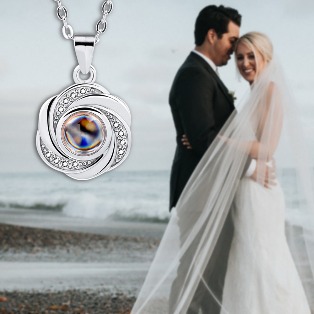 Projection Necklace Custom with Hidden Image in 925 Sterling Silver-JUUR Personalized Jewelry