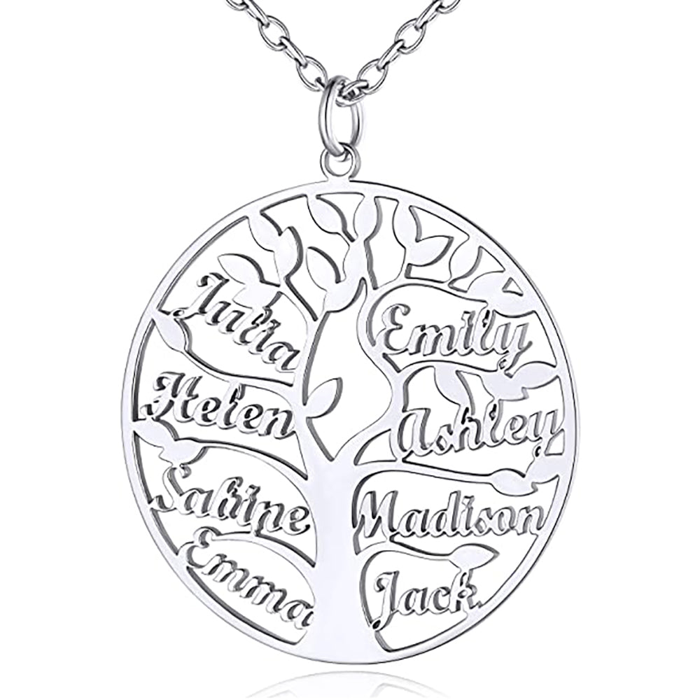 The Strongest Family - Customized Tree Necklace with Names and Birthst –  uniquegostore