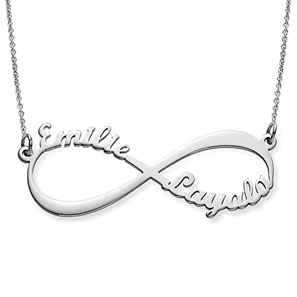 Personalized Infinity Custom Name Necklace with 1-6 Names-JUUR Personalized Jewelry