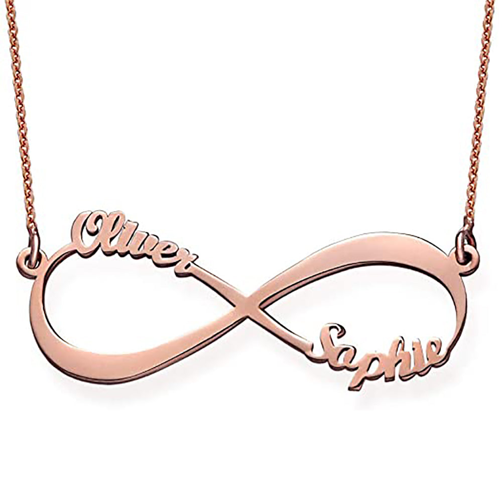 Personalized Infinity Custom Name Necklace with 1-6 Names-JUUR Personalized Jewelry