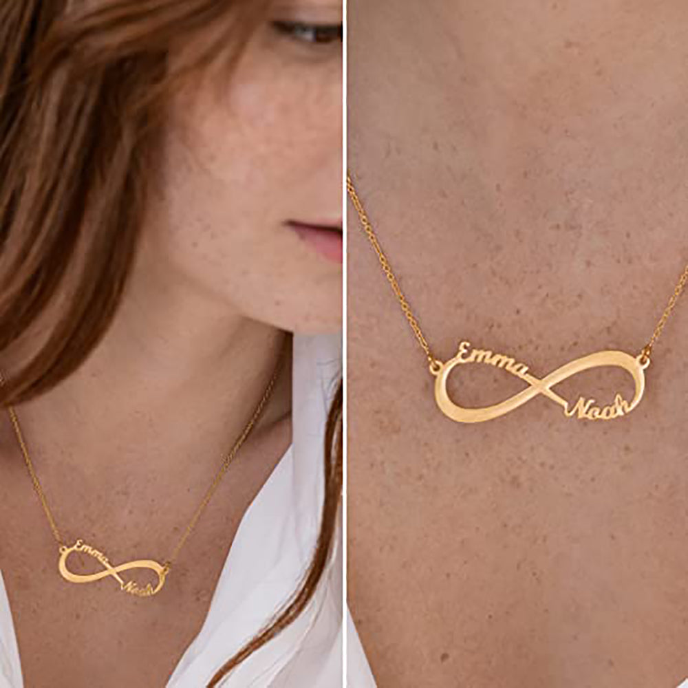 Personalized Infinity Custom Name Necklace with 1-6 Names-JUUR Personalized Jewelry