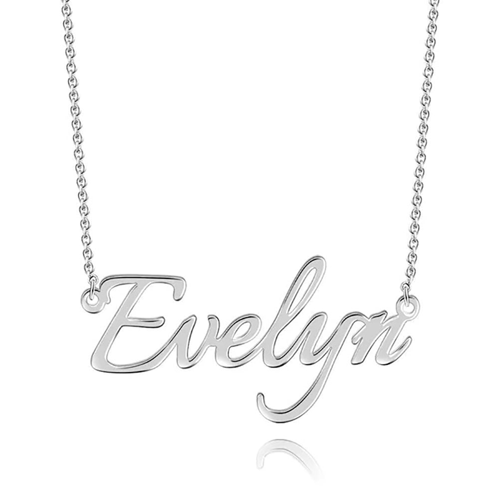 Customized Name Necklace - 925 Sterling Silver Necklace with Name-JUUR Personalized Jewelry