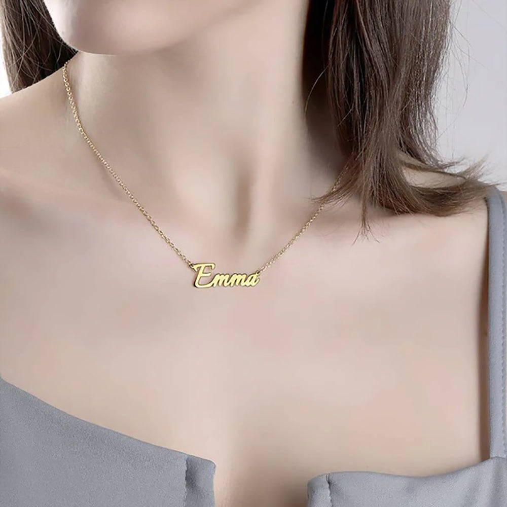 Customized Name Necklace - 925 Sterling Silver Necklace with Name-JUUR Personalized Jewelry