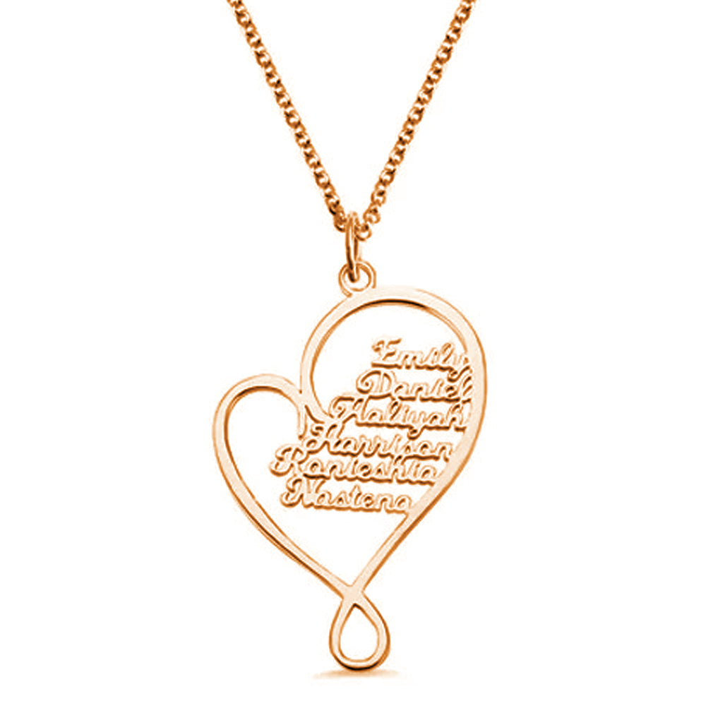 Personalized Heart and Hug Necklace for Mom-JUUR Personalized Jewelry