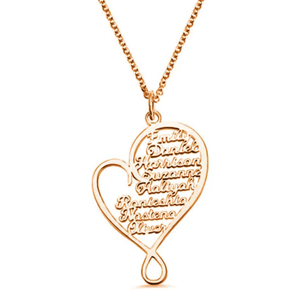 Personalized Heart and Hug Necklace for Mom-JUUR Personalized Jewelry