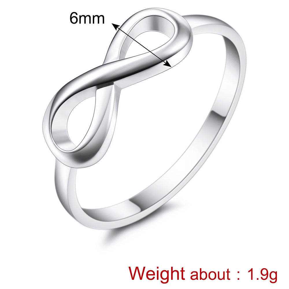 Personalized Infinity Symbol Ring in 925 Sterling Silver-JUUR Personalized Jewelry